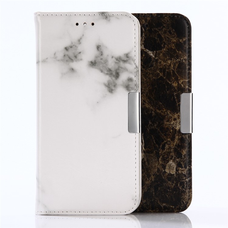 Marble Pattern Wallet Leather Phone Case Stand for Huawei P10 - Black-6