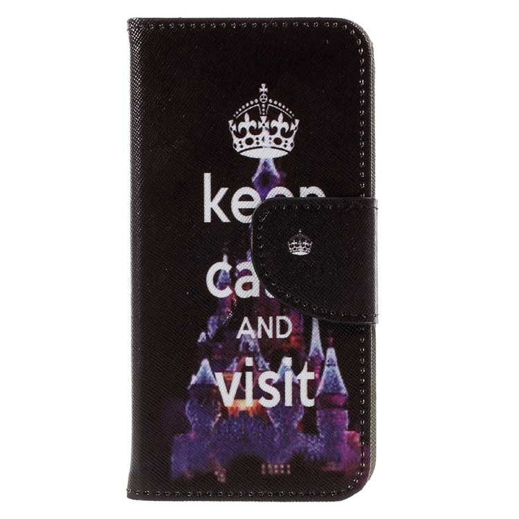 Patterned Wallet Stand Leather Cell Phone Case for Samsung A3 (2017) - Keep Calm And Visit-3