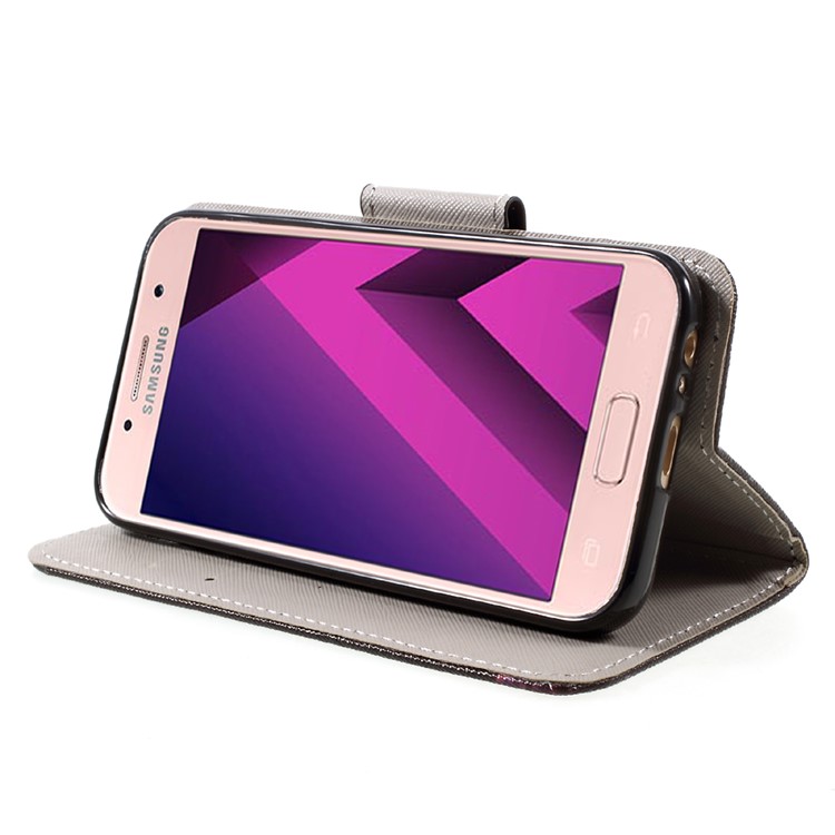 Patterned Wallet Stand Leather Cell Phone Case for Samsung A3 (2017) - Keep Calm And Visit-4