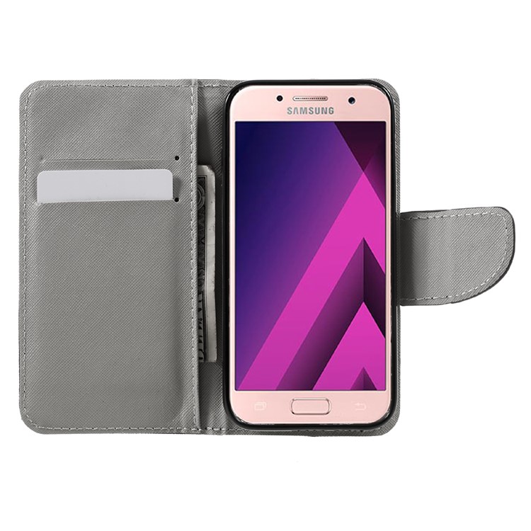 Patterned Wallet Stand Leather Cell Phone Case for Samsung A3 (2017) - Keep Calm And Visit-6