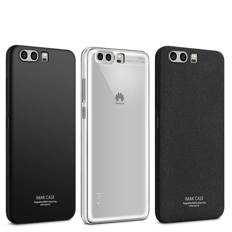 IMAK TPU Back Case with Anti-explosion Soft Screen Film for Huawei P10 - Metal Black-7