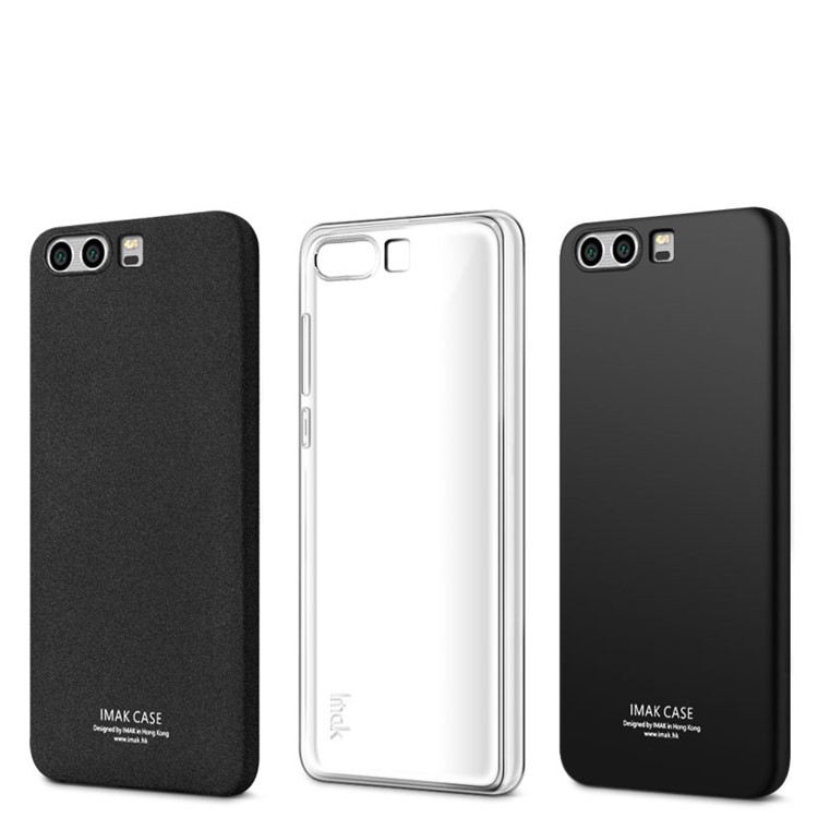 IMAK TPU Back Case with Anti-explosion Soft Screen Film for Huawei P10 - Metal Black-8