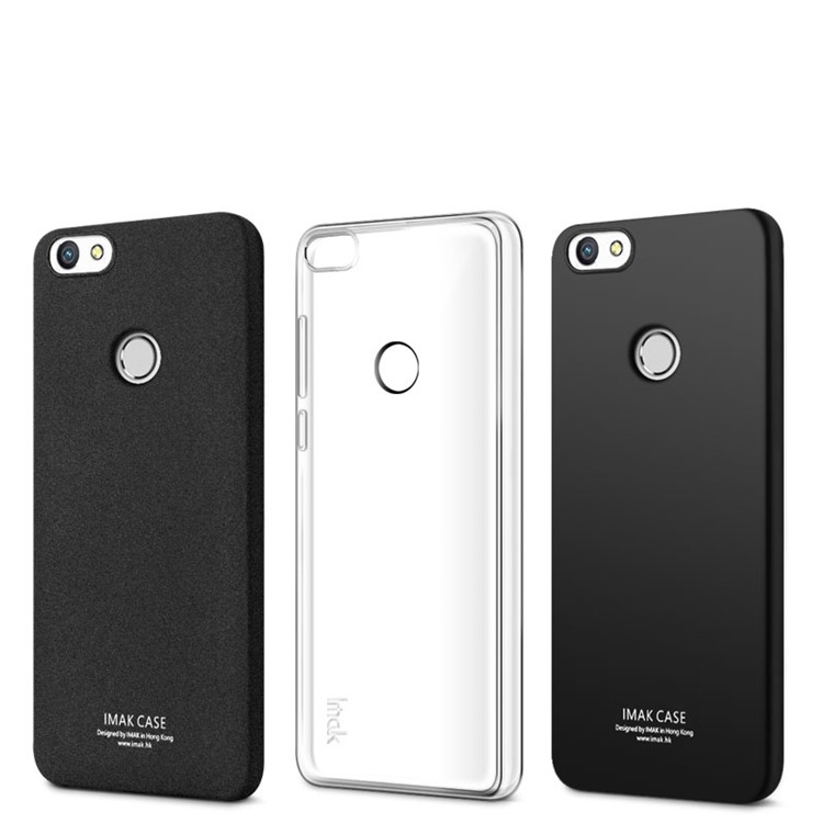 IMAK TPU Back Case with Anti-explosion Screen Film for Huawei P8 Lite (2017) / Honor 8 Lite - Metal Black-8