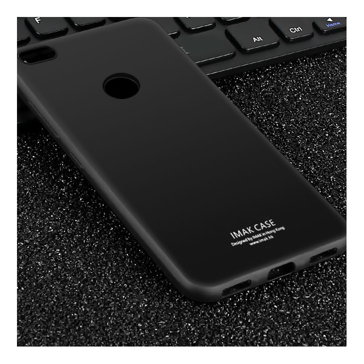 IMAK TPU Back Case with Anti-explosion Screen Film for Huawei P8 Lite (2017) / Honor 8 Lite - Metal Black-9