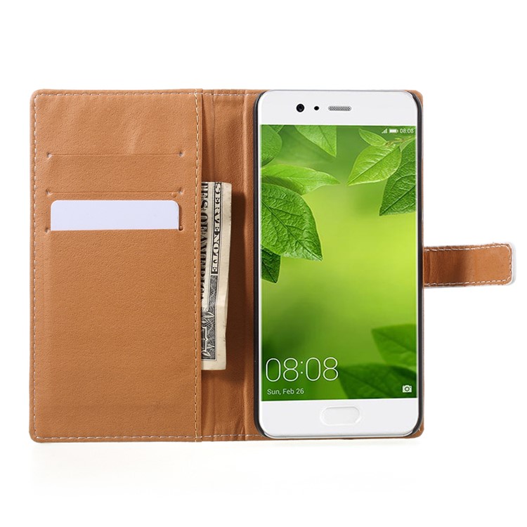 Pattern Printing Leather Wallet Smartphone Case for Huawei P10 - Police Public Call Box-8