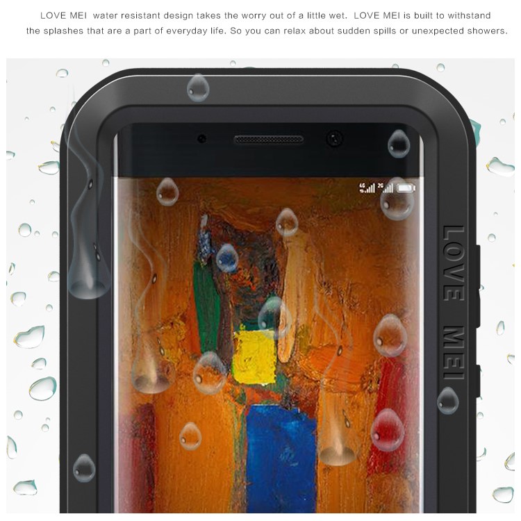 LOVE MEI Powerful Shockproof Drop-proof Dust-proof Phone Case for Huawei Mate 9 Pro/Mate 9 Porsche Design - Black-3