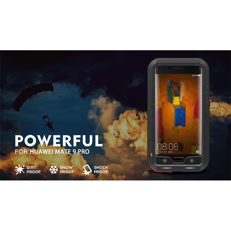 LOVE MEI Powerful Shockproof Drop-proof Dust-proof Phone Case for Huawei Mate 9 Pro/Mate 9 Porsche Design - Black-8