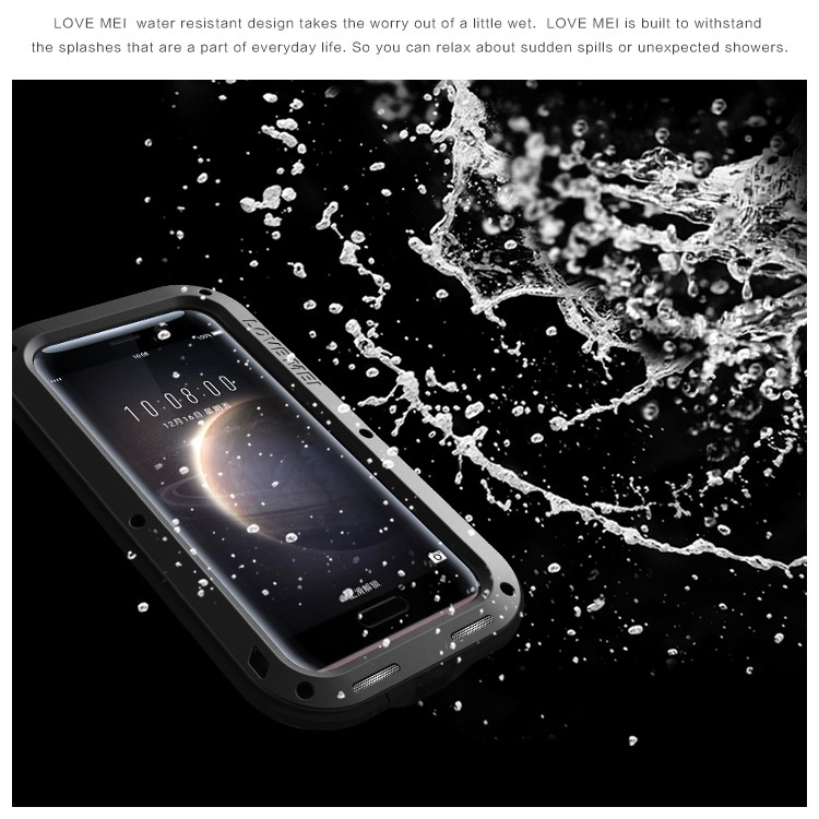 LOVE MEI Powerful Drop-proof Dust-proof Shockproof Moilbe Case for Huawei Honor Magic - Black-2