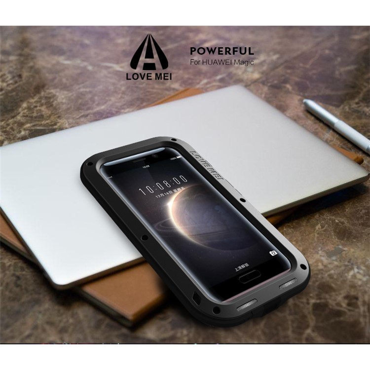 LOVE MEI Powerful Drop-proof Dust-proof Shockproof Moilbe Case for Huawei Honor Magic - Black-4