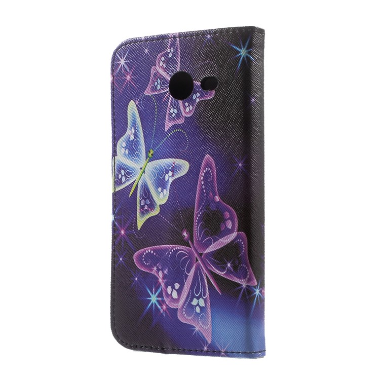 Patterned Leather Wallet Case for Samsung Galaxy J5 (2017) - Shiny Butterflies-3