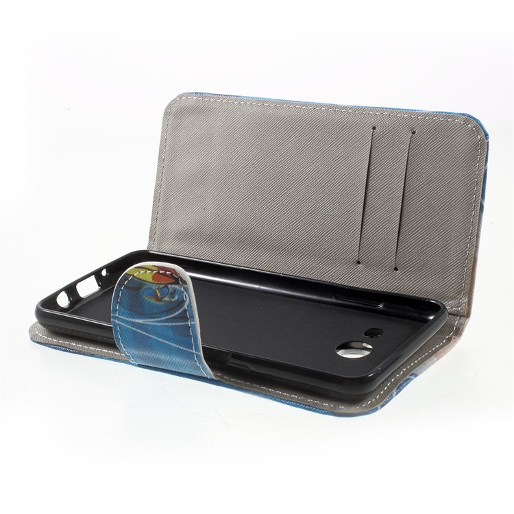 Patterned Magnetic Leather Wallet Case for Samsung Galaxy J5 (2017) - Blue Butternfly-5