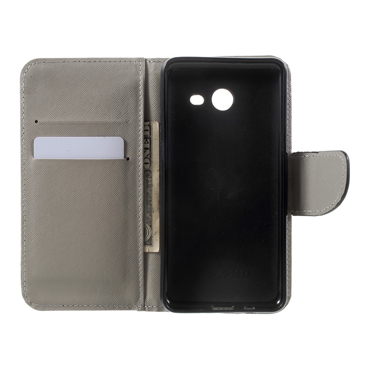 Patterned Magnetic Leather Wallet Case for Samsung Galaxy J5 (2017) - Blue Butternfly-6
