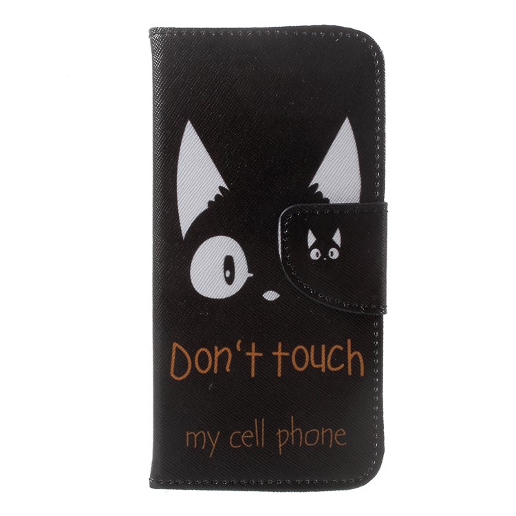 Patterned Leather Wallet Cell Phone Case for Huawei P10 - Monster and Warning-2