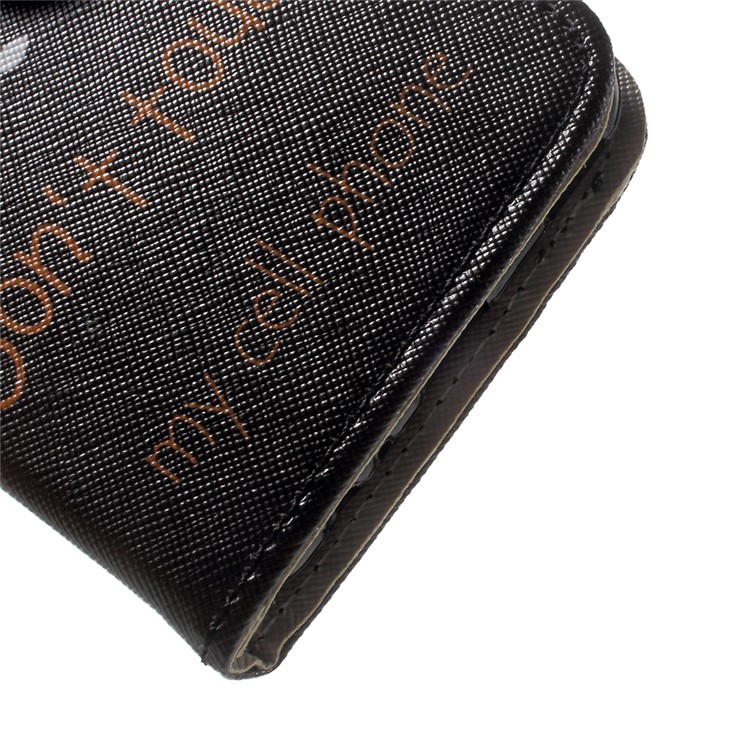 Patterned Leather Wallet Cell Phone Case for Huawei P10 - Monster and Warning-8