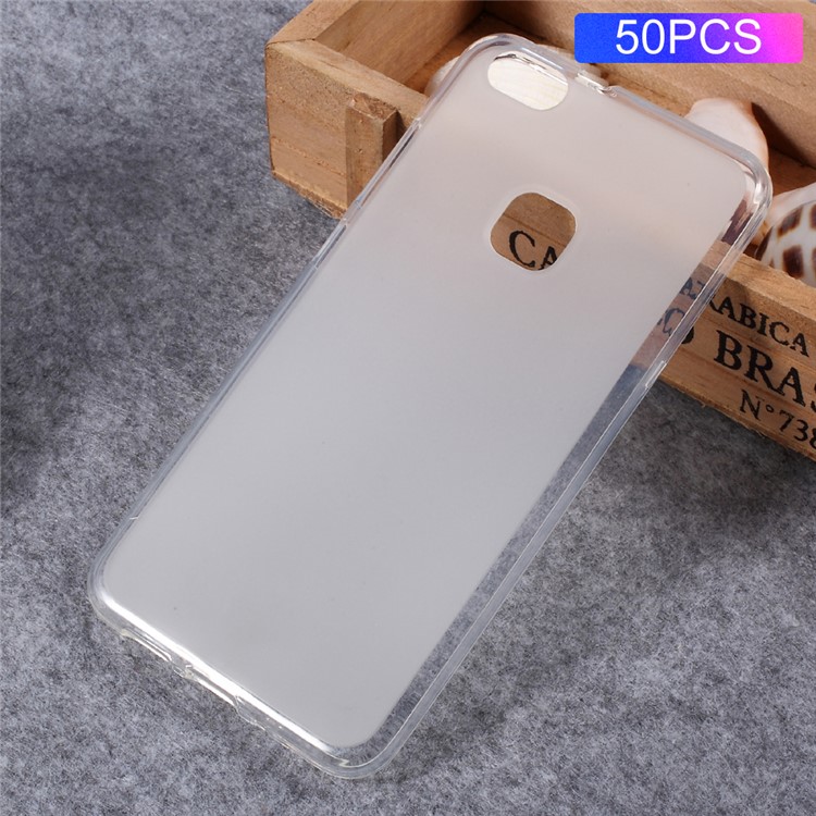 Matte Finish TPU Phone Cover for Huawei P10 Lite - Transparent-1