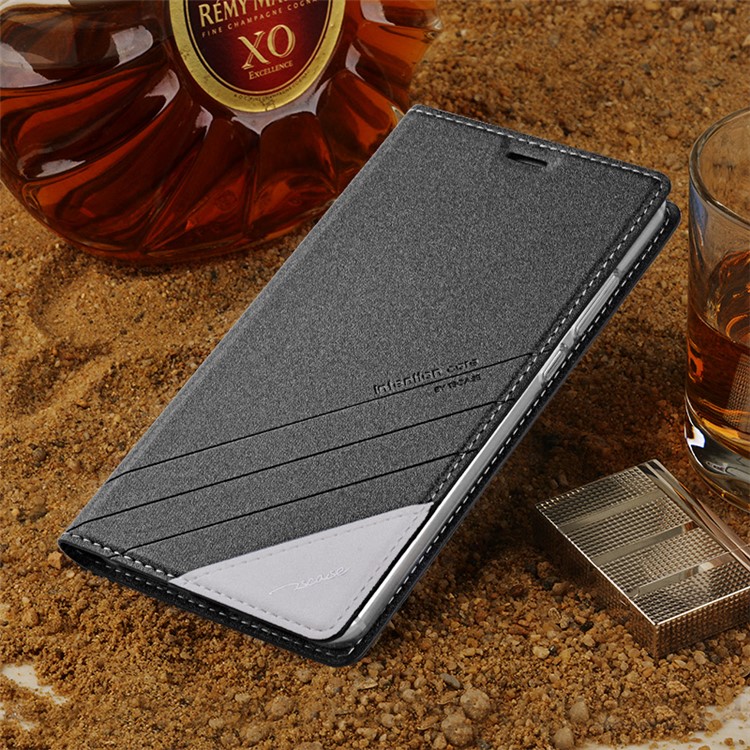 TSCASE Trajectory Leather Stand Flip Folio Case for Huawei P10 - Grey-2