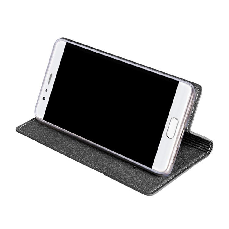 TSCASE Trajectory Leather Stand Flip Folio Case for Huawei P10 - Grey-4