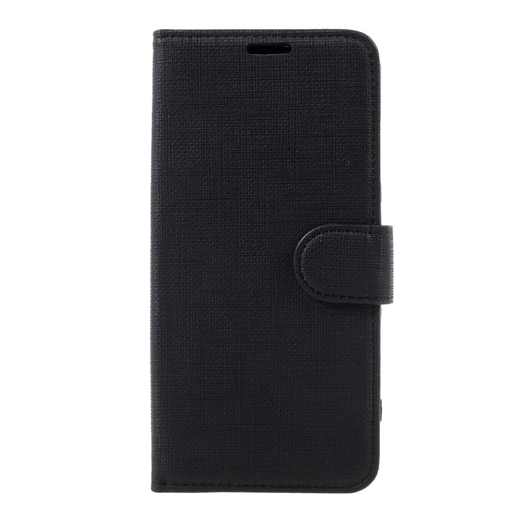 Cloth Texture Leather Wallet Stand Case for Huawei P10 Lite - Black-3