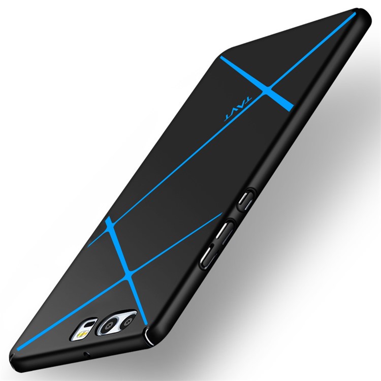 TAVT Lines Pattern Matte Anti-fingerprint PC Case for Huawei P10 Plus - Black-1