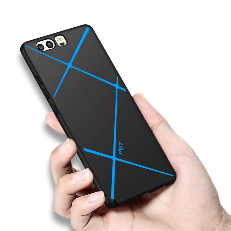 TAVT Lines Pattern Matte Anti-fingerprint PC Case for Huawei P10 Plus - Black-3