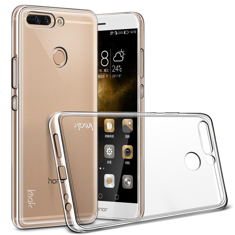 IMAK Stealth Clear TPU Soft Case with Screen Protector Film for Huawei Honor 8 Pro / Honor V9 - Transparent-7