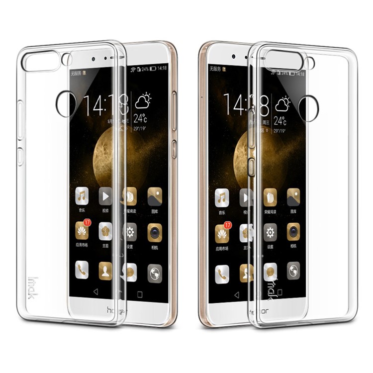 IMAK Stealth Clear TPU Soft Case with Screen Protector Film for Huawei Honor 8 Pro / Honor V9 - Transparent-9