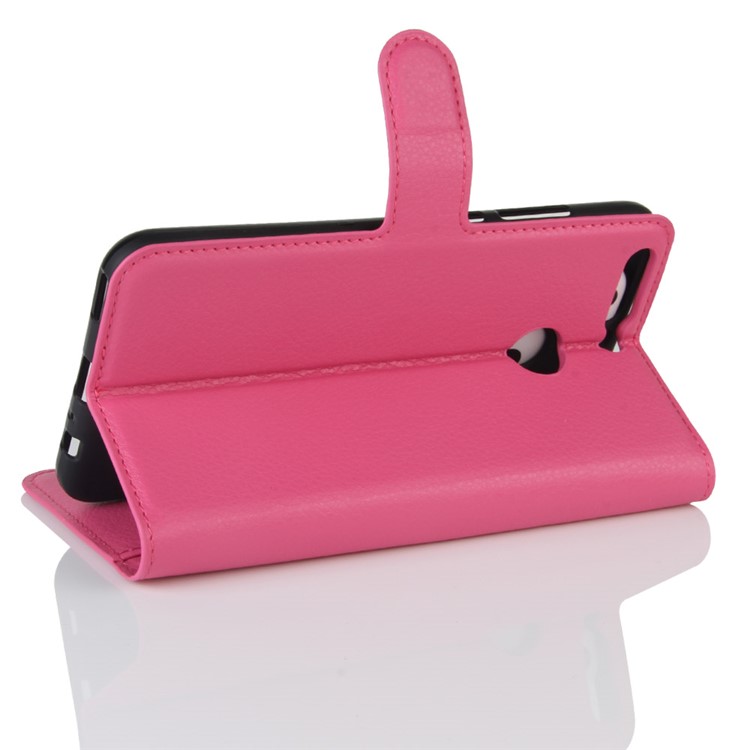 For Huawei Honor 8 Pro / Honor V9 Wallet Stand Leather Case Litchi Grain - Rose-5