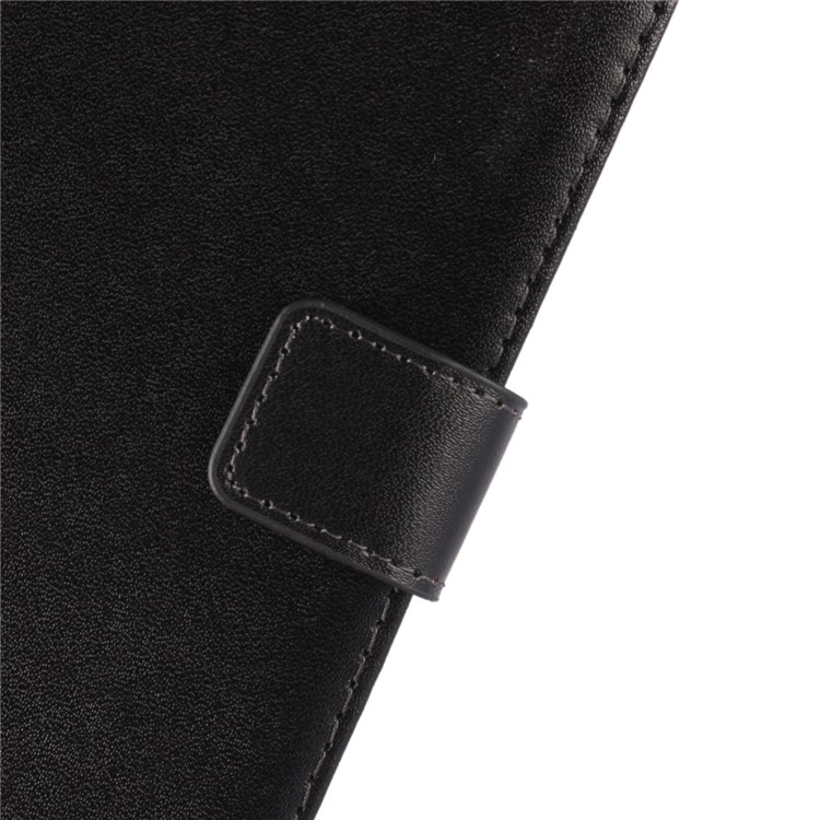 Genuine Split Leather Wallet Stand Case for Huawei P8 Lite (2017) / Honor 8 Lit - Black-6