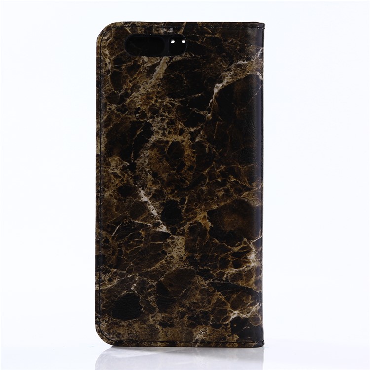 Marble Pattern Stand Wallet Leather Protective Cover for Huawei P10 Plus - Black-2