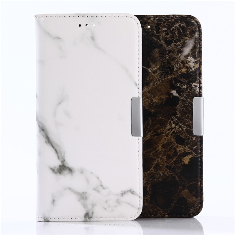 Marble Pattern Stand Wallet Leather Protective Cover for Huawei P10 Plus - Black-5
