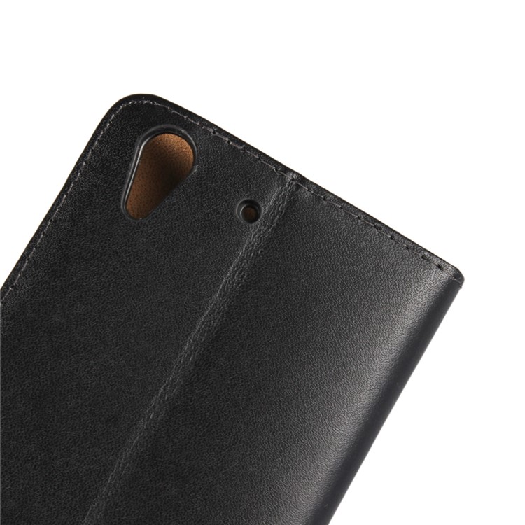 Split Leather Phone Case with Wallet Slots for Huawei Y6 II/Y6II/Honor 5A - Black-7