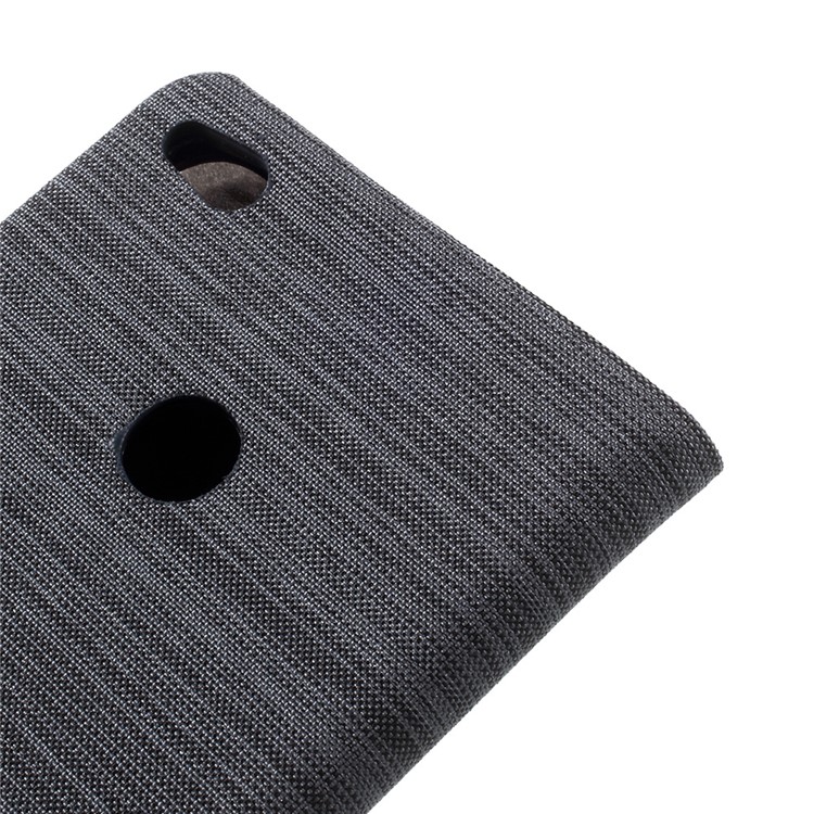 Bi-color Canvas Leather Card Holder Phone Case for Huawei P8 Lite (2017) / Honor 8 Lite - Dark Grey-8