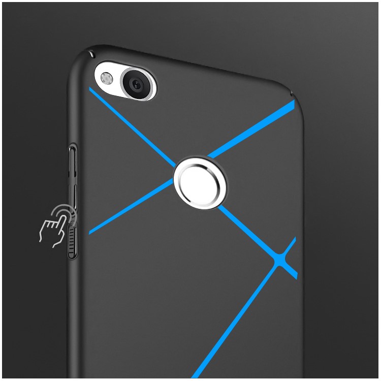 TAVT Lines Pattern Matte Anti-fingerprint PC Phone Case for Huawei P8 Lite (2017) / Honor 8 Lite - Black-4