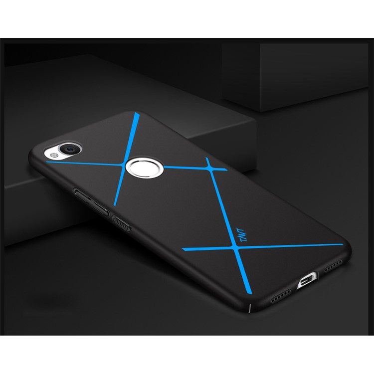 TAVT Lines Pattern Matte Anti-fingerprint PC Phone Case for Huawei P8 Lite (2017) / Honor 8 Lite - Black-5
