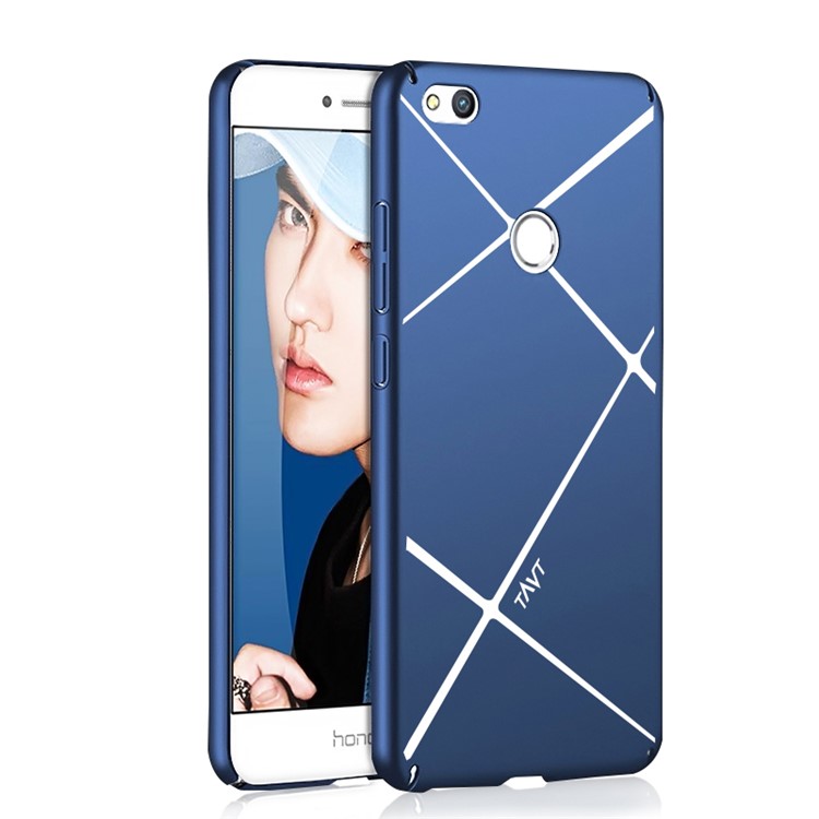 For Huawei P8 Lite (2017) / Honor 8 Lite TAVT Lines Pattern Matte Anti-fingerprint PC Phone Case - Blue-2