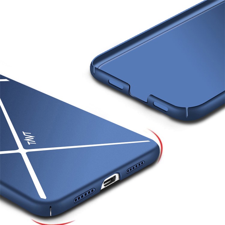 For Huawei P8 Lite (2017) / Honor 8 Lite TAVT Lines Pattern Matte Anti-fingerprint PC Phone Case - Blue-4