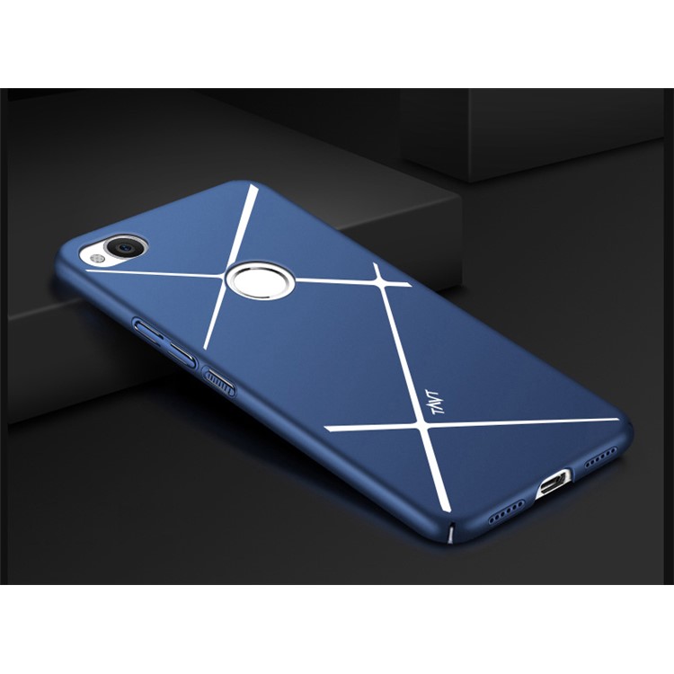 For Huawei P8 Lite (2017) / Honor 8 Lite TAVT Lines Pattern Matte Anti-fingerprint PC Phone Case - Blue-5
