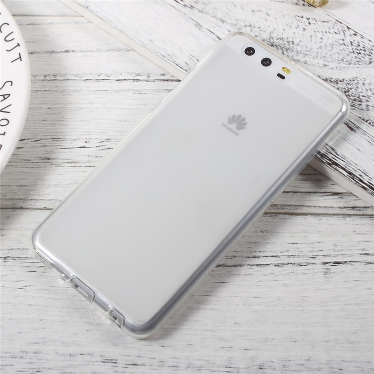 Dual-sided Matte Soft TPU Back Cover for Huawei P10 Plus - Transparent-1