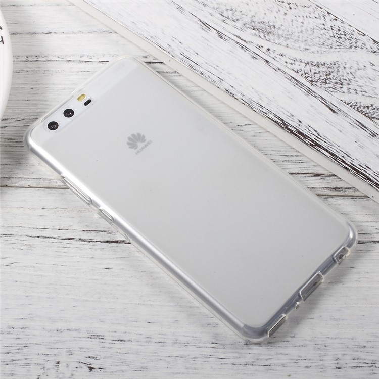 Dual-sided Matte Soft TPU Back Cover for Huawei P10 Plus - Transparent-3