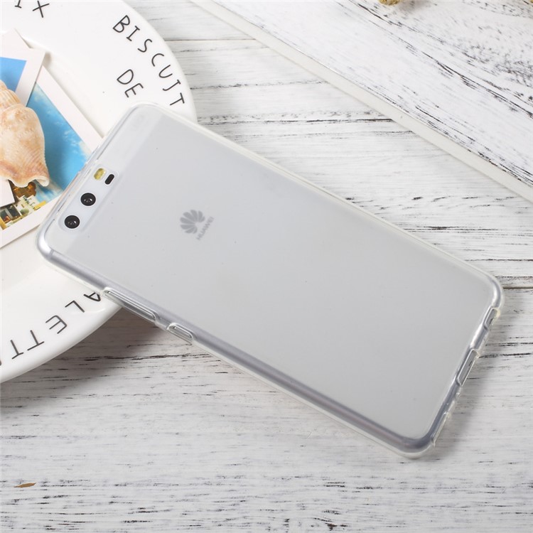 Dual-sided Matte Soft TPU Back Cover for Huawei P10 Plus - Transparent-4