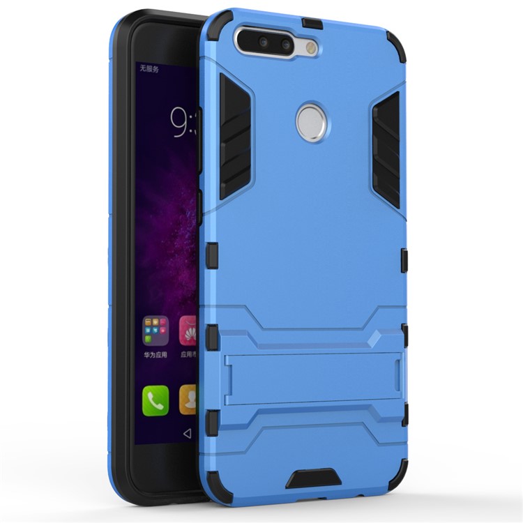 Cool Guard Plastic TPU Kickstand Mobile Shell for Huawei Honor 8 Pro / Honor V9 - Baby Blue-2