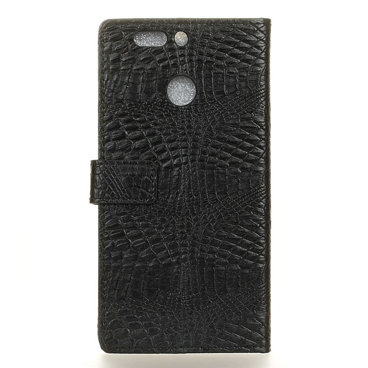 For Huawei Honor 8 Pro / Honor V9 Crocodile Texture Flip Stand Wallet Leather Phone Cover - Black-2