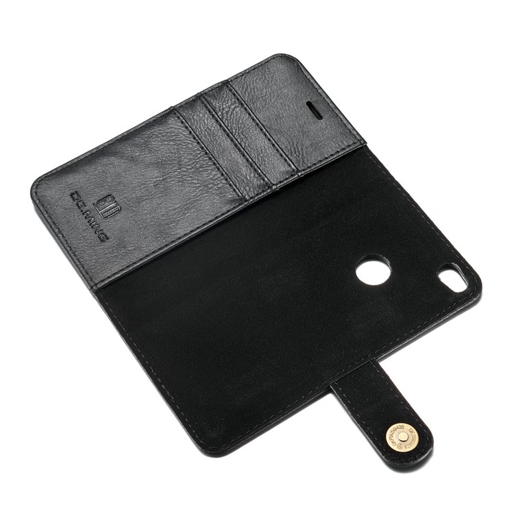 DG.MING Detachable 2 in 1 Split Leather Wallet Phone Case for Huawei P8 Lite (2017) / Honor 8 Lite - Black-10