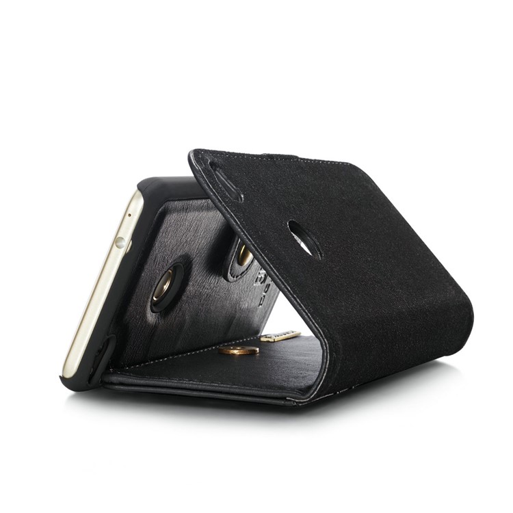 DG.MING Detachable 2 in 1 Split Leather Wallet Phone Case for Huawei P8 Lite (2017) / Honor 8 Lite - Black-15