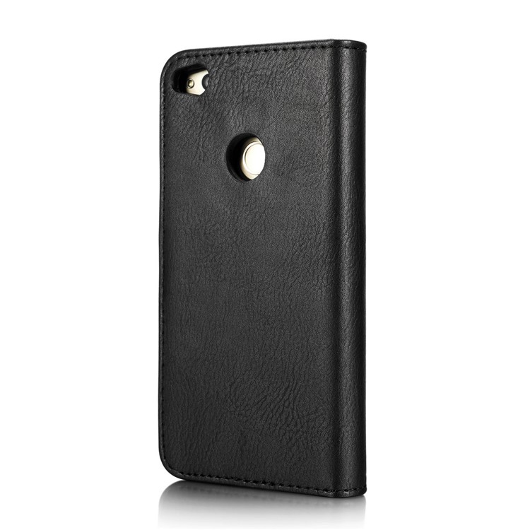 DG.MING Detachable 2 in 1 Split Leather Wallet Phone Case for Huawei P8 Lite (2017) / Honor 8 Lite - Black-5