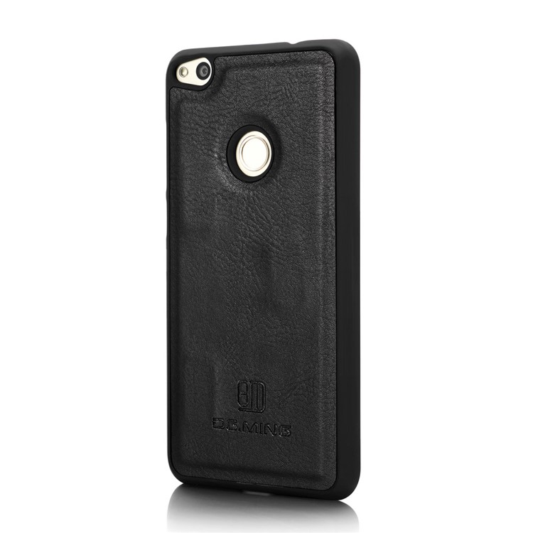 DG.MING Detachable 2 in 1 Split Leather Wallet Phone Case for Huawei P8 Lite (2017) / Honor 8 Lite - Black-6