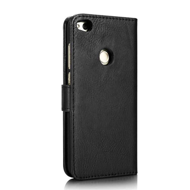 DG.MING Detachable 2 in 1 Split Leather Wallet Phone Case for Huawei P8 Lite (2017) / Honor 8 Lite - Black-7