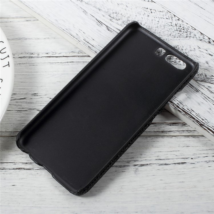 Thin Leather Coated PC Protective Mobile Phone Case for Huawei P10 Plus - Glitter Sequins / Black-5