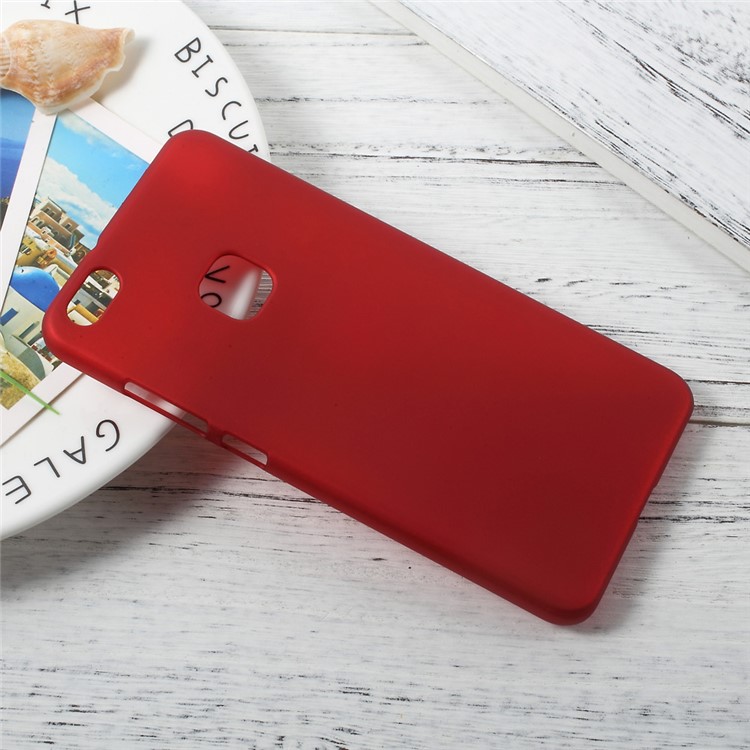 Caso de Capa Móvel Hard Emborrachado Para Huawei P10 Lite - Vermelho-3