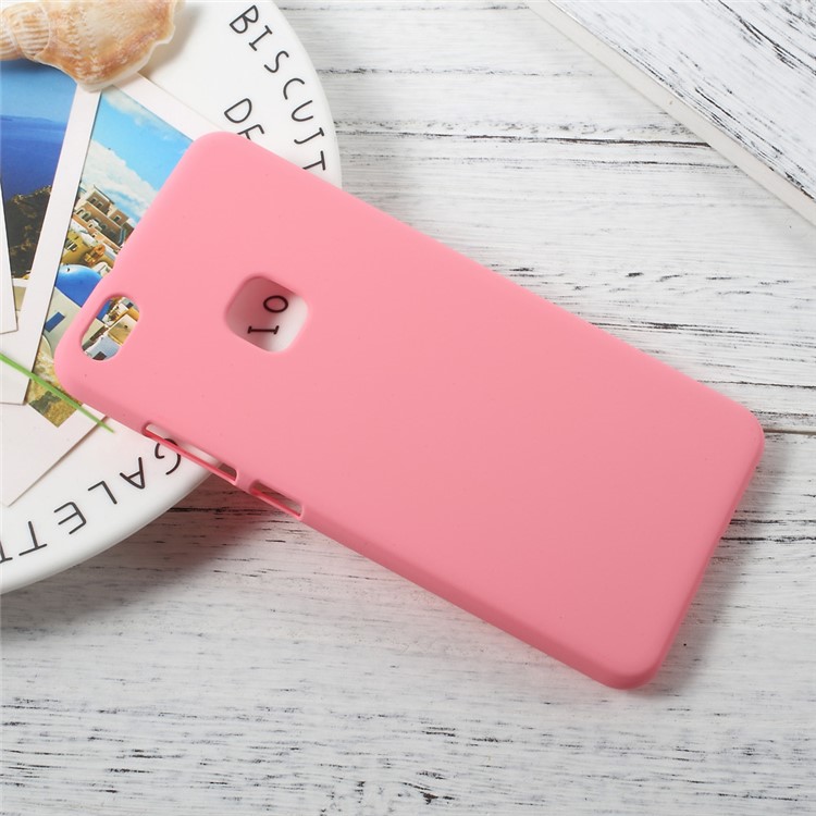 Rubberized PC Hard Phone Protective Case Shell for Huawei P10 Lite - Pink-3